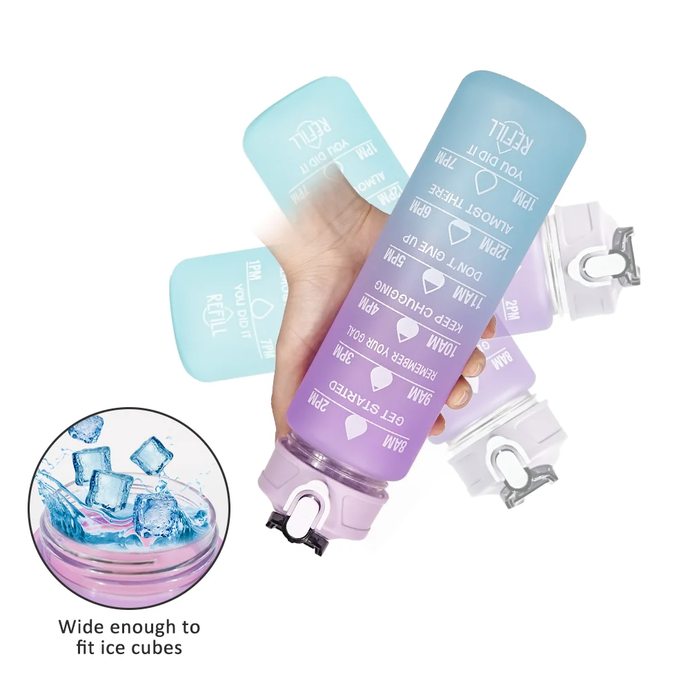 Wholesale Custom Logo Plastic Mug Sets With Handle Eco-friendly Wheat Straw Sport Water Bottles