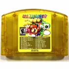 2 N64 18 In 1 Super Mario Party 1 2 3 Retro Video Game Card USA Verson Yellow Cartrige For N64