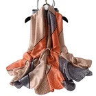 Silk Scarf Wholesale Ladies Fashion Silk Print Sunscreen Scarf Customizable Scarf Shawl