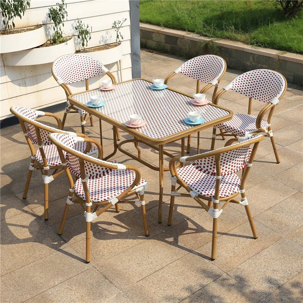 Comfortable outdoor furniture sofa European and American courtyard PE rattan aluminum outdoor chair