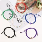 Bracelet Glass Eye Handmade Adjustable Rope String INS Style Charm Bracelet With Multiple Colour