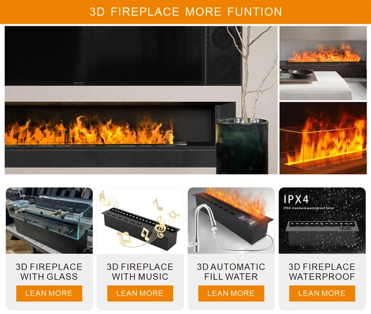 Electric Fireplace, 700MM, Steel - detail 28