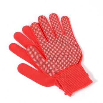 Anti-Slip Grip Non-Slip 13 Needle Work Safety Gloves With Dot Plastic Cotton Thread