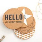 Wholesale New Round Absorbent Stone Ceramic Coffee Cup Tea Cup Cork Placemat Coaster