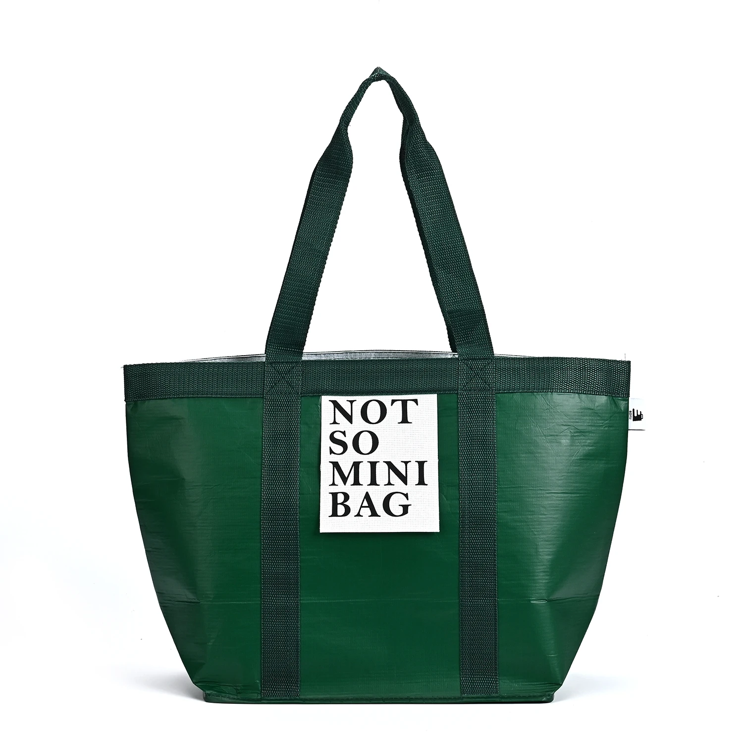 Hot Selling Custom Logo Packaging Eco-Friendly RPET Black Printed Handles Backpack Wholesale Shopping Bags supplier