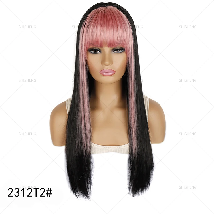 two colored wigs