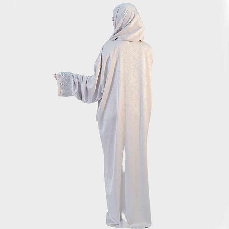 2025 Elegant Modest Handmade Open Kimono Abaya Luxury Dubai Islamic Dress for Women for Eid Turkey Traditional Muslim Clothing details