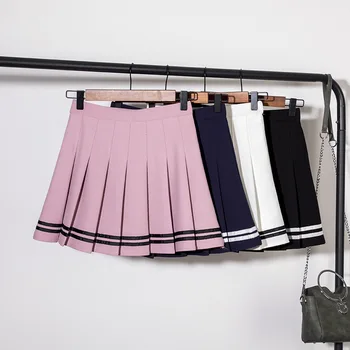 Women Pleat Skirt Harajuku Preppy Style Plaid Skirts Mini Cute Japanese School Uniforms Ladies Jupe Kawaii Skirt