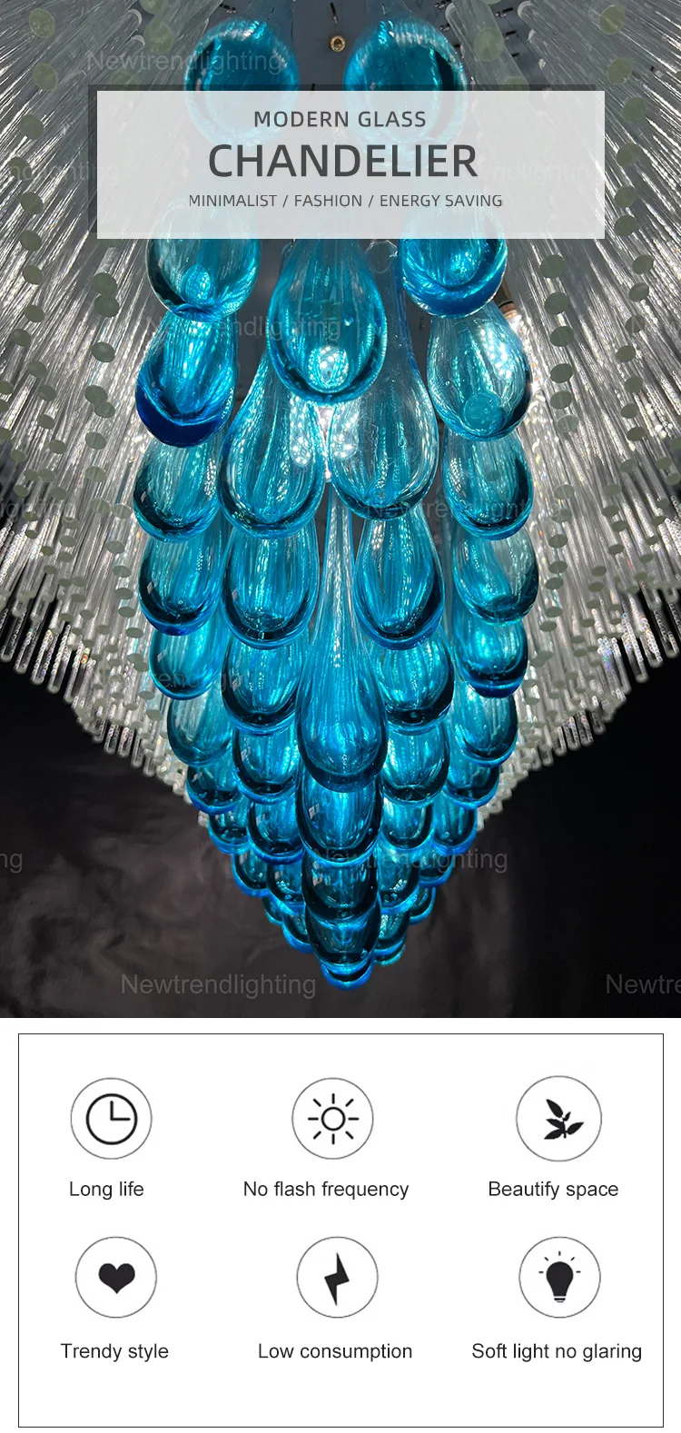 CPL-285 Luxury Indoor Decoration Fixture Custom Hotel Lobby Hall Large LED Ceiling Chandelier supplier