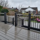 Gate Garden Fence Panels Post Aluminum Outdoor Garden Terrace WPC Wood Plastic Composite Trellis Fence Panels Gate