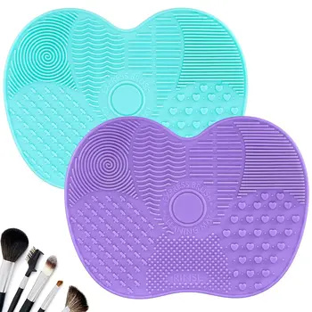 Silicone Cleaning Mat Portable Washing Tool with Suction Cup for Makeup Cosmetic Brushes