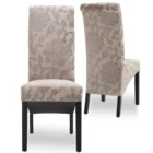 Wood Dining Chair Classic Solid Wood Gray Fabric Upholstered Kitchen Dining Chair Parsons Chair With Solid Wood Legs