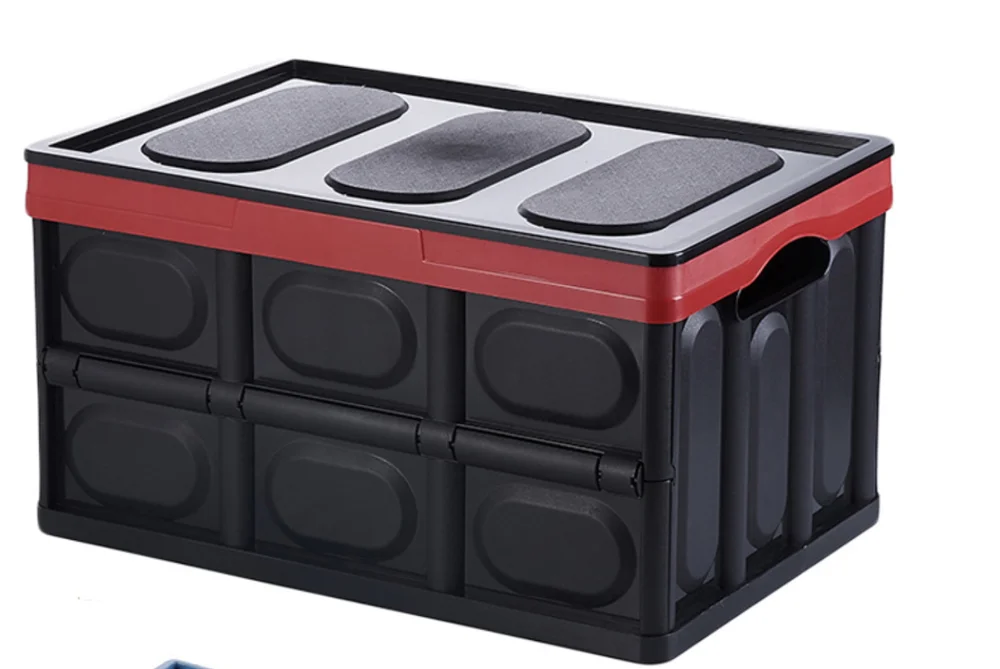 H912 Multi Color Large Capacity SUV Plastic Organizer Case Multifunctional 30L LargeCar Trunk Foldable Car Storage Box