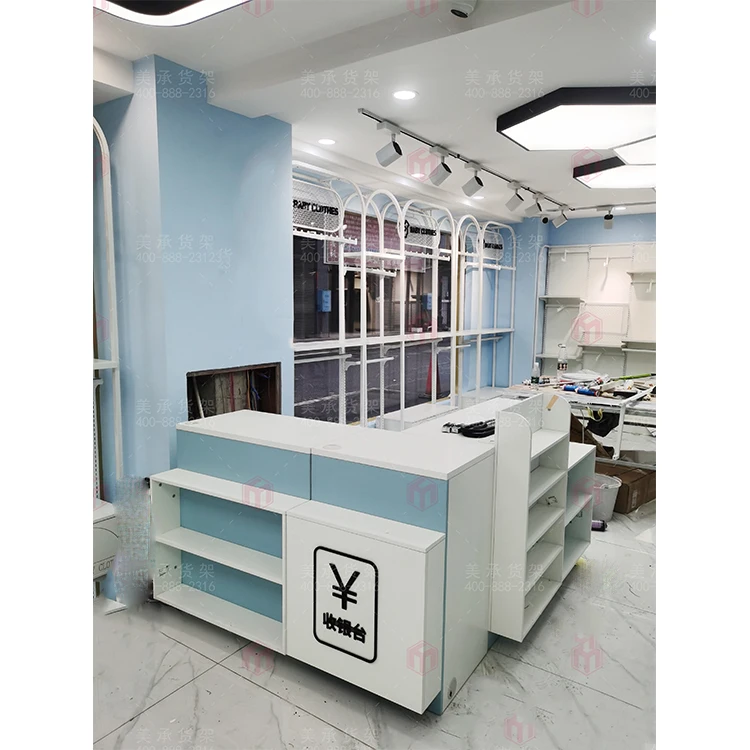 Meicheng Agent Invited Store Counter Checkout Metal Checkout Desk Convenience Store Small Checkout Counter