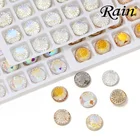 Rain New Fashion 8mm 10mm Mixed Colors Natural Style Flatback Round Millennium Glass Jewelry Accessories