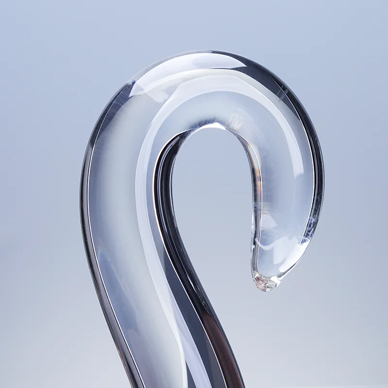 product factory hot sale curved crystal sex toys glass dildo yoni wand adult anal butt plug big glass dildo with quality assurance-35