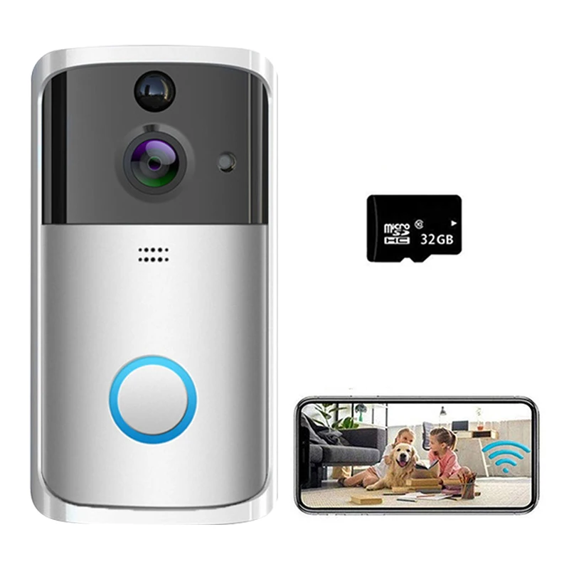 Wireless Door Camera Ring Bell Video Doorbell Wifi Smart Home Doorbell Camera Villa Alarm HD Video Doorbell Intercom Apartment