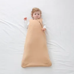 2023 Stock Custom Baby 95% Bamboo Sleeping Bags Double Zipper Print 0.5 to 3 TOG Vest Sleeping Sack for Newborn