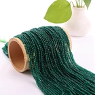 Glass Wholesale 3mm Rondelle Faceted Glass Beads Emerald Hydro Beads Bracelet