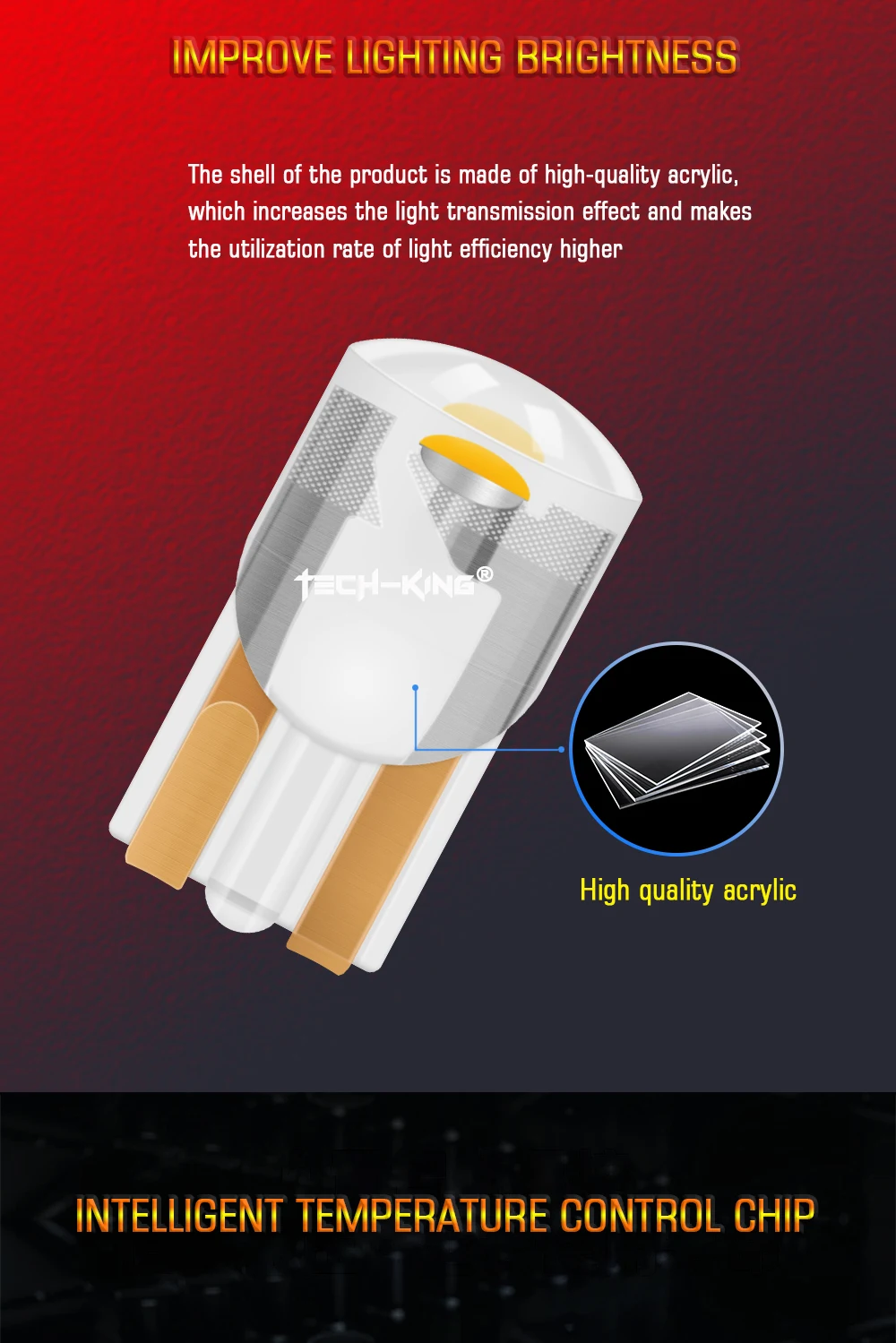 New style Automobile accessories acrylic fully transparent LED car lamp T10 width COB car bulb fitting signal light for cars