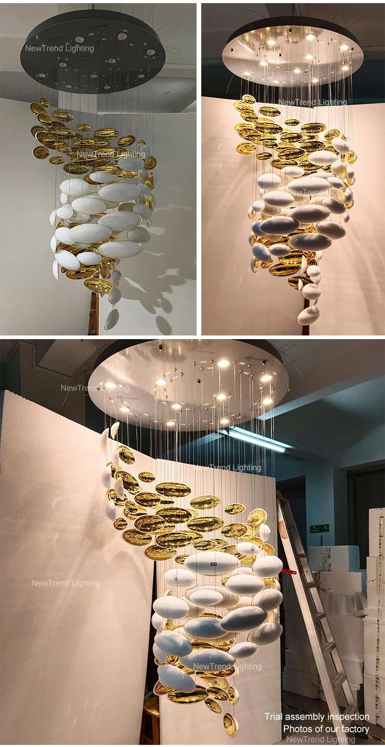 CPL-162 Contemporary Design Indoor Decoration Lighting Dining Room Staircase Custom LED Chandelier Pendant Light factory