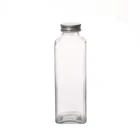Glass Bottles Customize 350ml 420ml 500ml Wholesale Clear Glass Beverage Bottles With Screw Lids