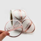Adhesive Stickers Adhesive Label Custom Adhesive Clear Round Logo Rose Gold Transparent Circle Stickers Label