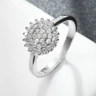 Jewelry Ring Trendy Jewelry 925 Silver Sunflower Ring Cubic Zirconia Ring Women