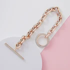 Bracelet New Fashion Personality Hip-hop INS Style Chain With Diamond OT Buckle Bracelet With S925 Sterling Silver