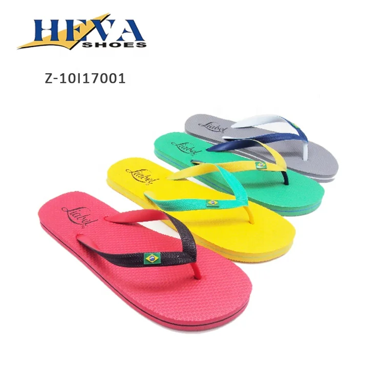HEVA Unisex man's Basic design sandals Brazil sliders slippers custom flip flops women PE flip-flops slippers