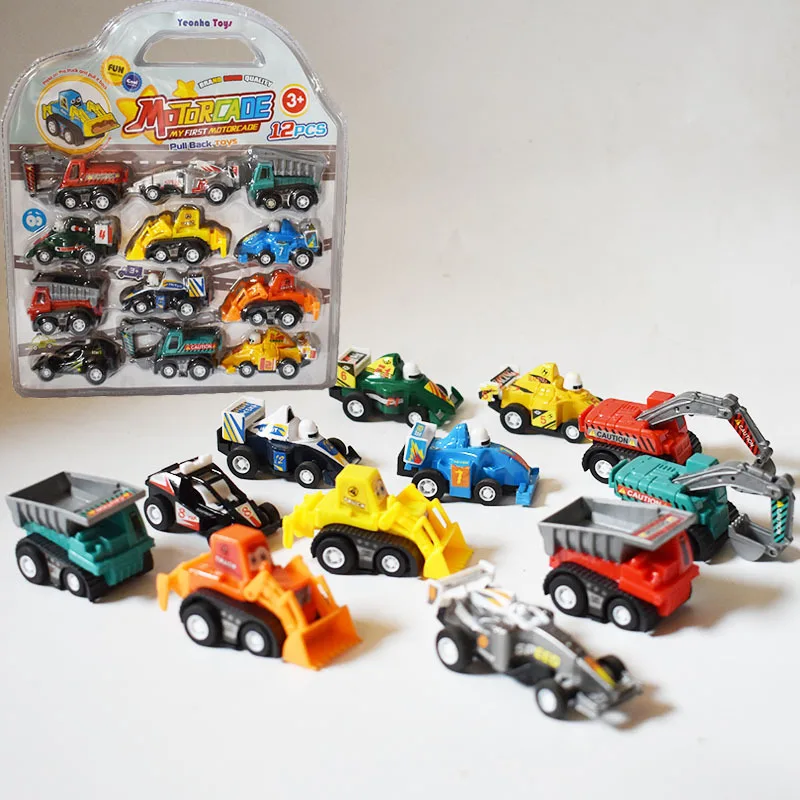 MB1 Mini Assorted Construction Vehicles & Race Car Toy, Vehicles Truck Mini Car Toy For Kids