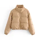 Coat Wholesale Hot Sale PU Bubble Coat Ladies Cropped Puffer Down Jacket Puffer Women