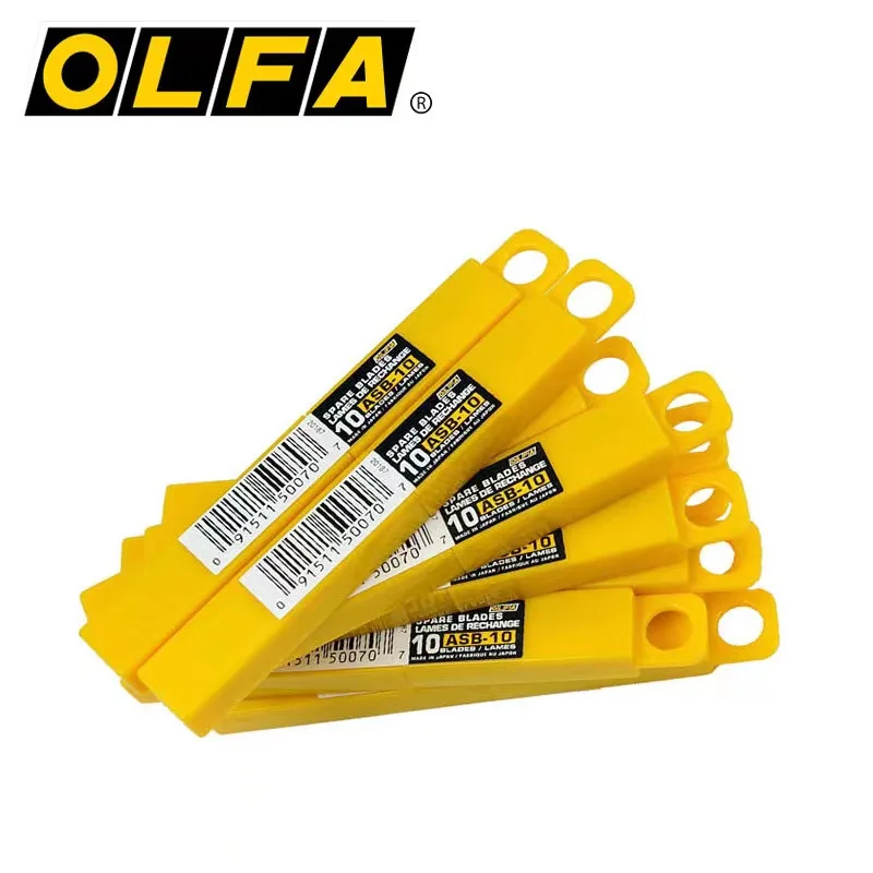 OLFA ASB-10 Utilify Knife  Good Quality 9mm Silver color Handy Knife Cutter Yellow Bag