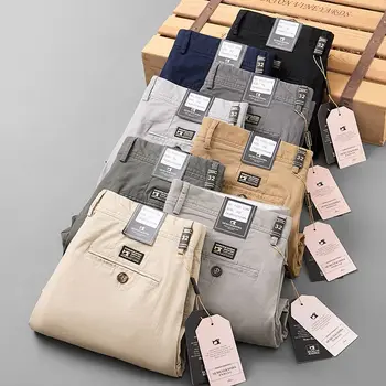 Wholesale Blank Office Khaki Mens Business Pants Cotton Spandex Casual Men Pants & Trousers