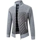 Men 2021 Casual Men Autumn Zip Thick Knitted Sweater Pockets Warm Slim Cardigan Coat
