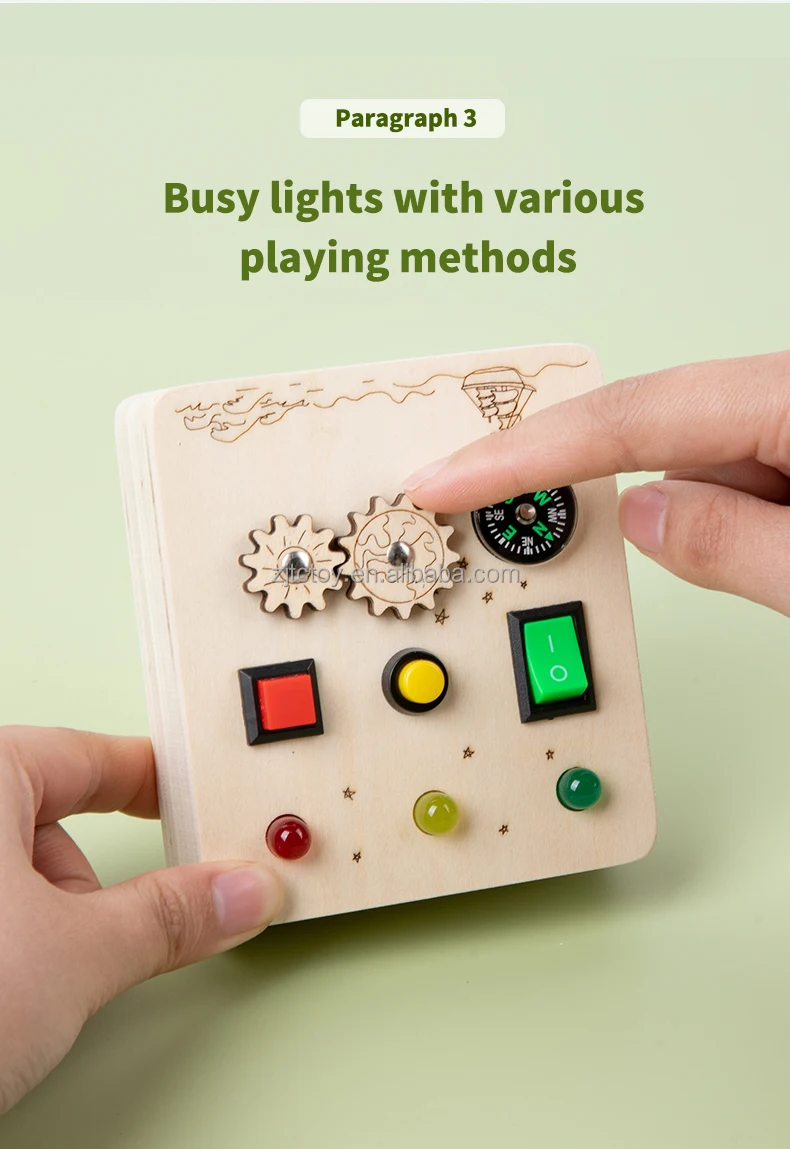 Jouets éducatifs pour enfants de haute qualité, led électronique, planche physique en bois pour tout-petits, fournisseur de jouets montessori