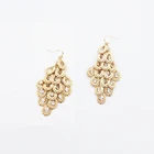 Diamond Earrings Earringsgold European And American Gold-plated Diamond Drop Earrings