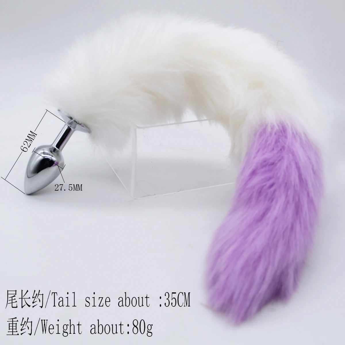 Erotic Cosplay Accessories Set Fox Tails Metal Anal Plug With Cute Ears