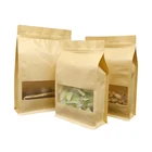 With Tea Bags 100% Food Grade Flat Bottom Pouch With Zipper Custom Printed Nuts Powder Tea Bags Pack Coffee