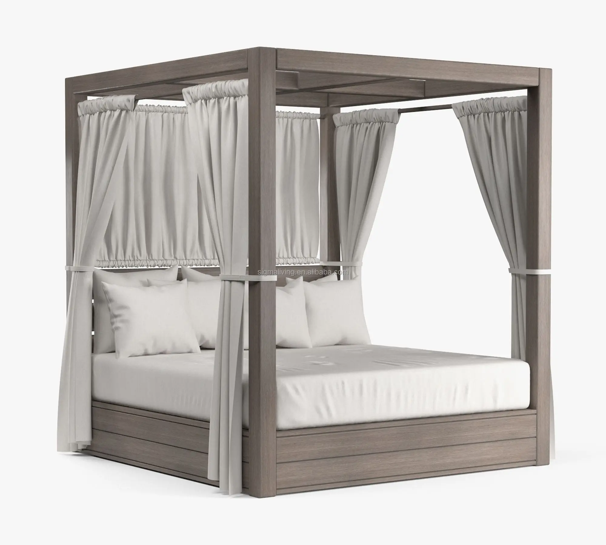 Pool garden sets sunbed canopy bed wood furniture metal teak outdoor daybed