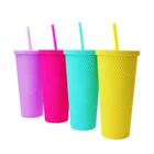 Tumblers Tumblers With Lid And Straw Amazon Hot Sale Matte Double Wall Acrylic Studded Tumblers With Straw And Lid