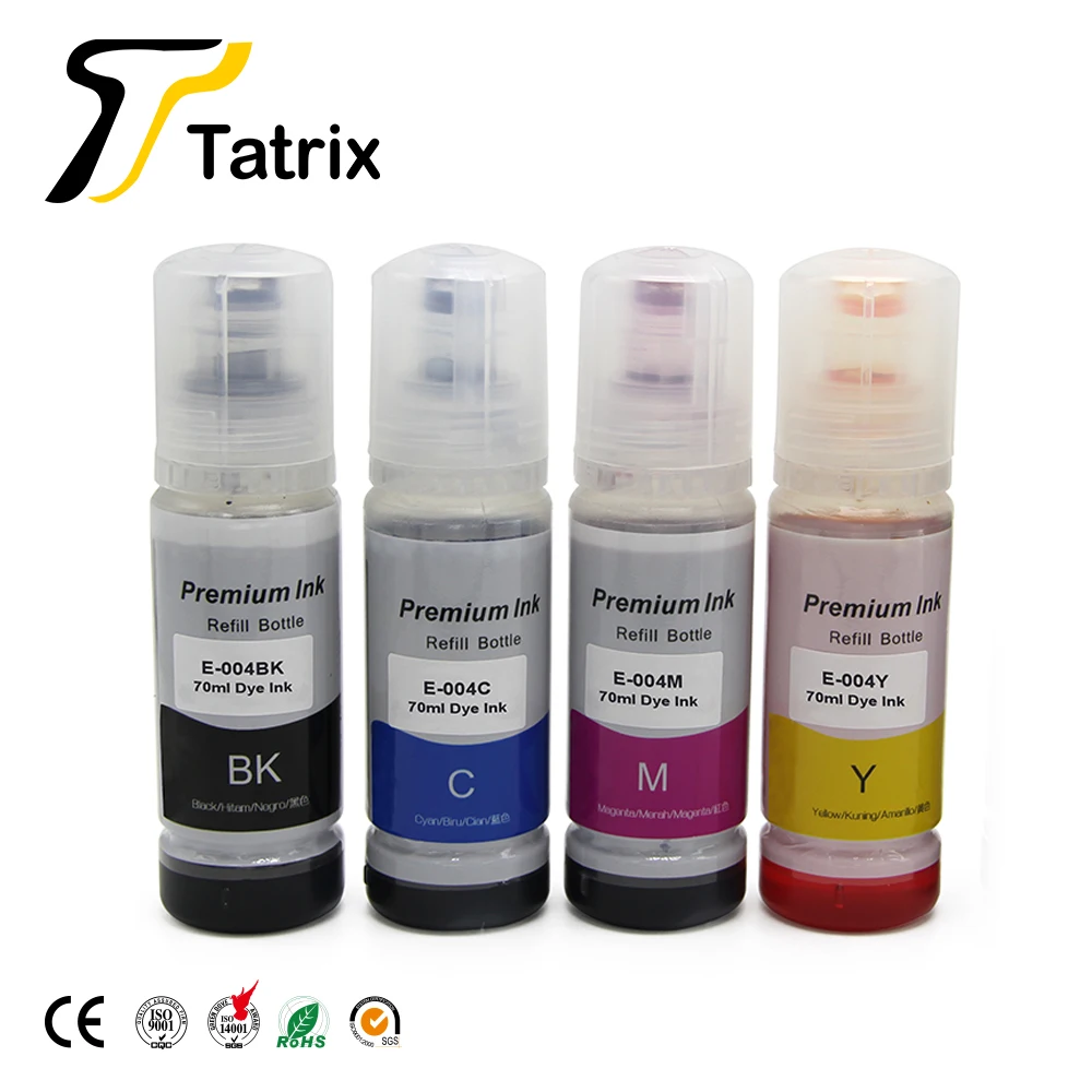 Cartucho De Tinta A Base De Agua Para Impresora Epson,Tinta De Inyección A  Granel Para Impresora Epson L3109,L3116,L3118,004 - Buy 004 Rellenar Los  Cartuchos De Tinta Para Epson T557 Tinta Para Impresora