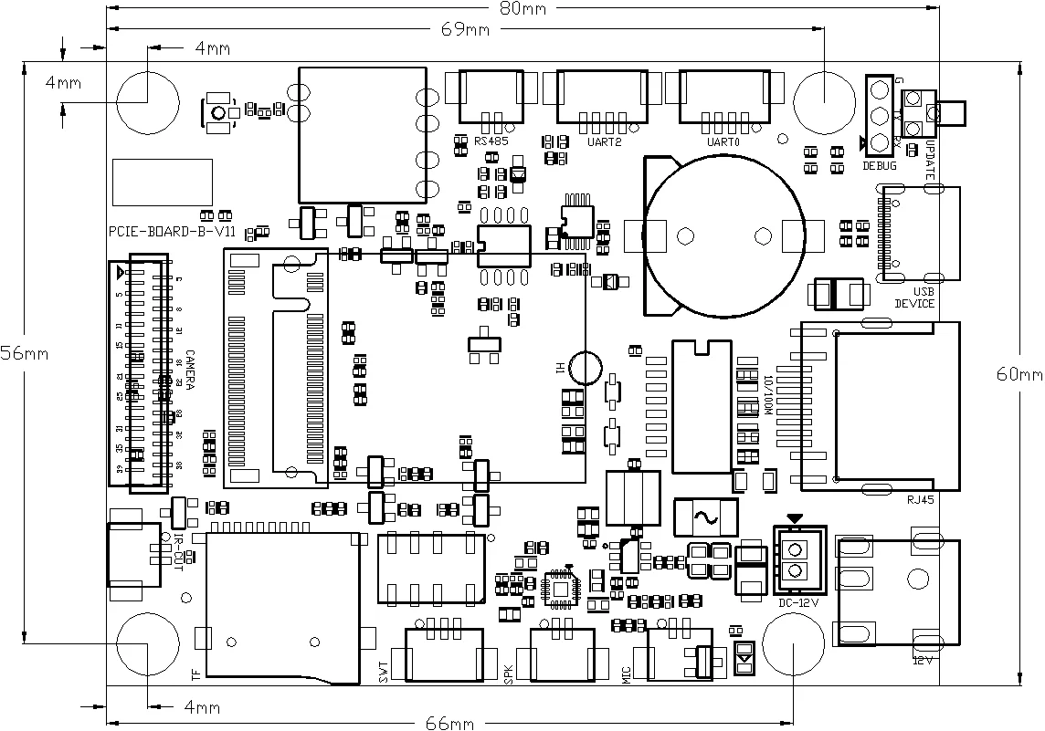 Hisilicon Hi3516cv610 Ontwikkelingsbord Visuele Gezichtsherkenning Toegangscontrole Poort Ipc Rongpin-CV610