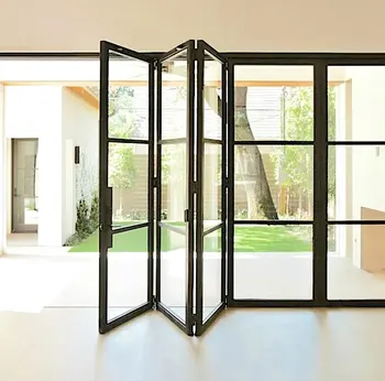AS2047 Certified Clean-Line Folding Glass Doors Folding Door with Aluminum Frame for Home Use