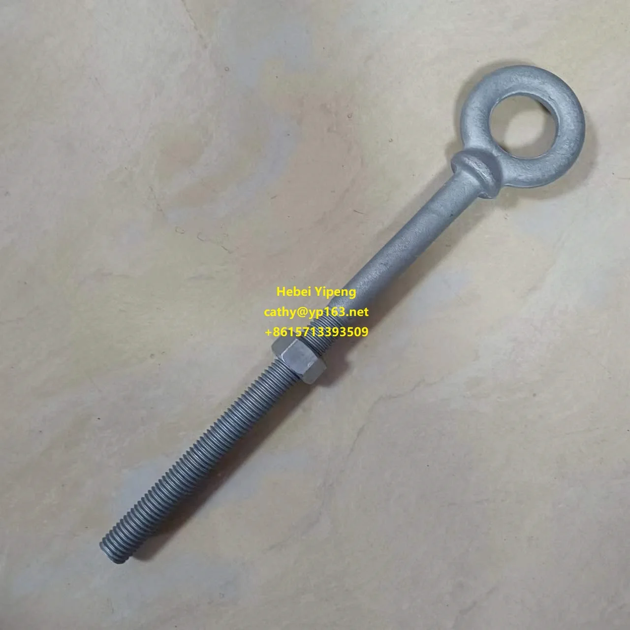 Forged Hot Dip Galvanized Carbon Steel Eye Bolt Pole Line Hardware