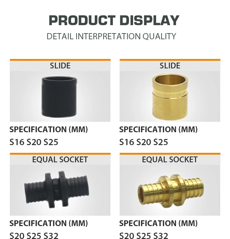 Ifan Pex Brass Ppsu Axial Fitting 16 32mm Brass Tee Elbow Socket Brass