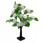 Tree For Decor Battery Powered Light Up Artificial Rose Flower Tree For Wedding Home Indoor Decoration