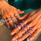 Silver Sevena Jewelry New Fashion 925 Sterling Silver Bling Bling Baguette Diamond Ring For Women