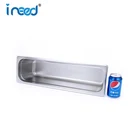 Stainless Steel Food International Universal Stainless Steel 202 2/4 Two-Quarter Anti-Jam Euro Style Long Food Pan