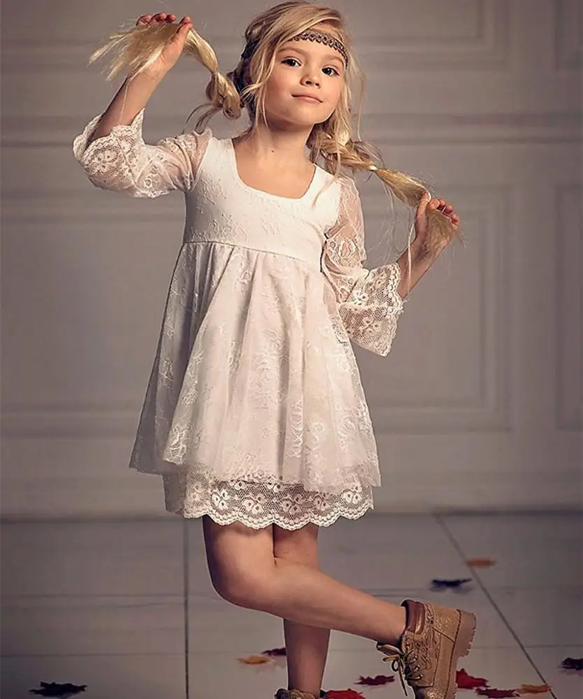 Girls Dresses With Sleeves Lace Baby ...